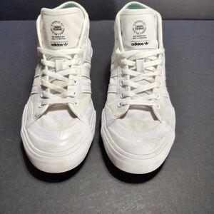 Adidas Matchcourt RX High Triple White Canvas Skateboarding Sneaker Men's Shoe 7